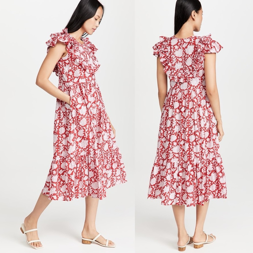 Mille Clementine Dress Red Zinna - Picture 2 of 12